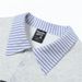 College Style Two-Piece Polo Sweatshirt American High Street Trend Letter Print Striped Turn-Down Collar Pullover_viptrois.com