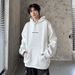 American 400g Heavy Black Hooded Sweater Men's Spring And Autumn Design Sense Ruffian Handsome High Sense Cleanfit Jacket_viptrois.com