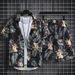 Men's Clothing Hawaiian Flower Shirt Men's Loose Large Size Beach Shirt Suit Couple Retro Suit_viptrois.com
