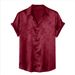 Men's Clothing Satin Short Sleeved Shirt Fashion Simple Jacquard Shirt_viptrois.com
