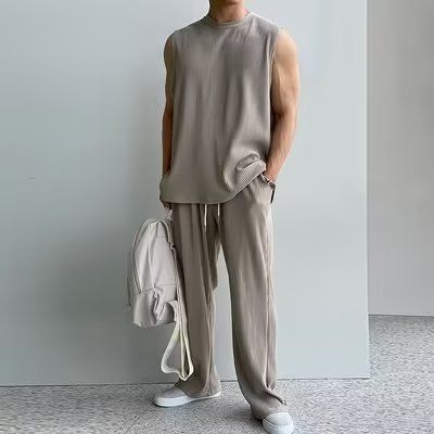 Men's Clothing Style Sports Waistcoat Vest Suit Men's Sleeveless T Shirt Men's Summer Fitness Vest Quick Drying Loose Basketball Vest T_viptrois.com