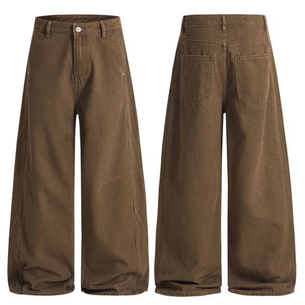 Men's Clothing & Archer0603 & American Retro Deconstructed Design Curved Blade Jeans Men's New Loose Casual Long Trousers Trendy_viptrois.com