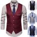 Men's Clothing Groomsmen Dress Vest Business Casual Suit Men's Vest Style Slim Vest_viptrois.com