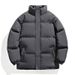 Winter Stand-up Collar Cotton-padded Jackets For Men, Thick And Warm Bread Jackets, Loose And Large-sized Couple Solid-colored Cotton-padded Jackets_viptrois.com