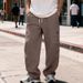 Men's Streetwear Cargo Pants – Oversized Straight-Leg Hip-Hop Joggers With Utility Pockets, Trendy High-Street Fashion (Black/White/Navy, S-Xxxl)_viptrois.com