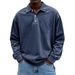 Pulse European And American Cross-Border New Men's Vintage Distressed Long Sleeve Polo Shirt 10 Colors Available Loose Casual_viptrois.com
