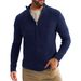 Men's Slim-Fit Knit Cardigan – Modern Quarter-Zip Pullover (S-XXXL, White/Black/Navy/Charcoal/Khaki)_viptrois.com