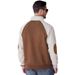 Men's Jacket Raglan Sleeve Casual Stand Collar Loose Corduroy Colorblock Sweatshirt_viptrois.com