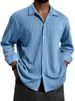 Men's Clothing Fashion Men's Shirt Loose Casual Long Sleeved Small Twist Shirt_viptrois.com