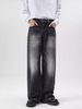 Men's Clothing Men's Relaxed Fit A-Line Jeans - Vintage Washed Wide-Leg Denim (Streetwear Essential)_viptrois.com