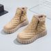 25 New Style Women's Cotton Boots With Fleece Mid-top Cotton Shoes And Women's Snow Boots_viptrois.com