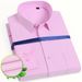 Men's Long Sleeve Business Shirt – Professional White & Striped Dress Shirt For Office, Work Uniform, Interviews_viptrois.com