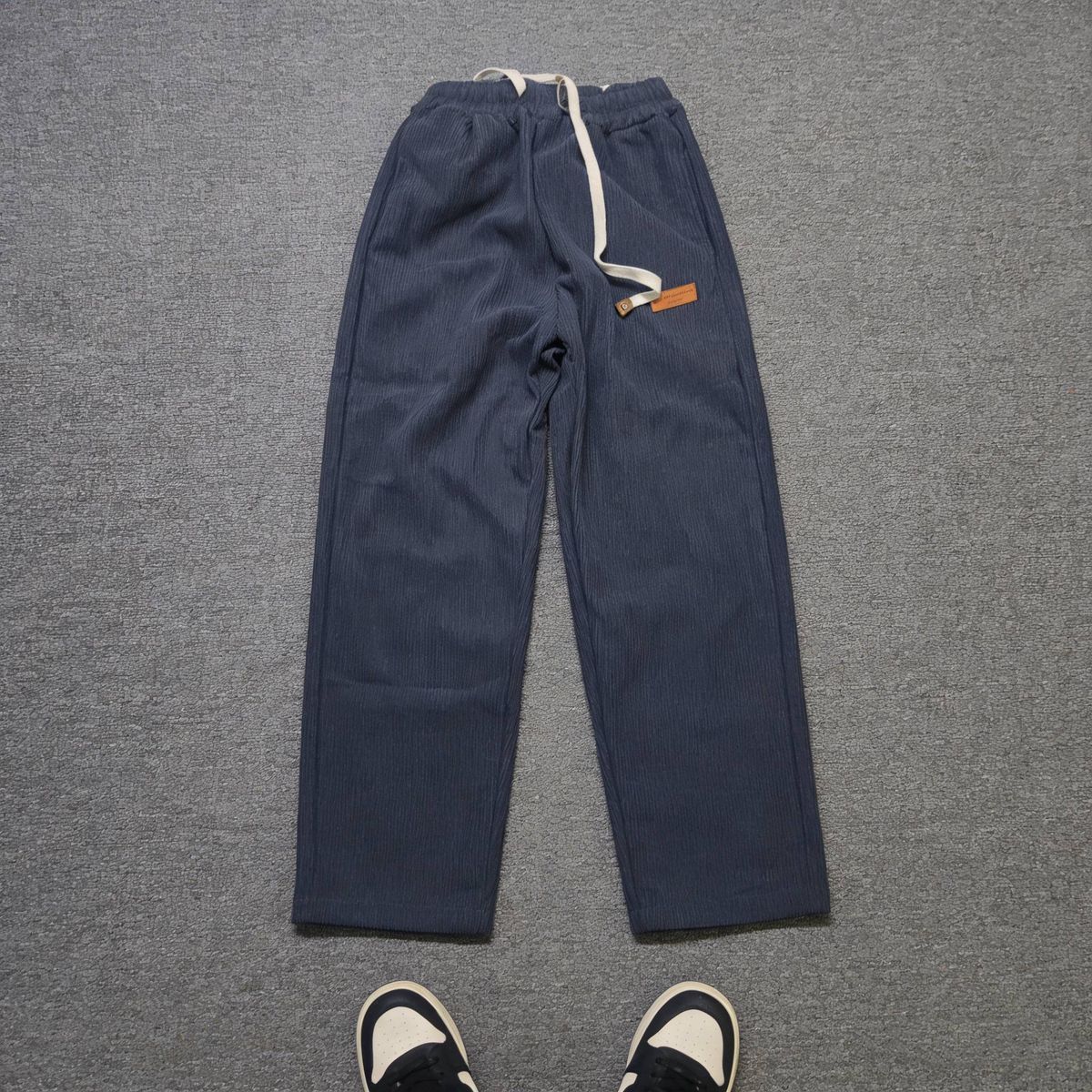 Men's Clothing Corduroy Pants Men Spring Autumn Winter Teenagers Loose Straight Wide Leg Pants Boys Sports Casual Trousers_viptrois.com