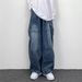 Wide-Leg Large Pocket Cargo Pants For Men Summer New Unisex Loose Straight Jeans Stylish_viptrois.com