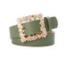 Women's belt alloy inlaid rhinestone pin buckle with dress decorative belt elegant and versatile niche _viptrois.com