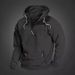 Pure 2023 Autumn Winter New Men's Hooded Youth Sports Casual Loose Solid Color Sweatshirt Jacket_viptrois.com