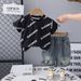 2025 New Male Baby Black And White English Round Neck Cute Casual Thin Summer Short Sleeved Set_viptrois.com
