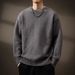 Loom Italian Heavy Vintage Lazy Pineapple Pattern Sweater For Men, Autumn And Winter American Style Thickened Round Neck_viptrois.com