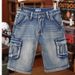 Men's Clothing Summer Casual Handsome High End Large Pocket Workwear Denim Shorts Men's Loose Trendy Five Point Pants_viptrois.com