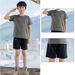 Summer Children's Physical Fitness Suit Summer Camp Quick Drying Mesh Polyester Cover Cotton T Shirt Training Suit Student Military Training Suit_viptrois.com