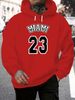 Men's Autumn And Winter Casual Fashionable Loose Hooded Sweatshirt MIAMI 23 Letter Pattern Printed Warm Long Sleeved Pullover_viptrois.com