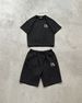 Men's Clothing New Summer Trendy Starry Sky Print Crew-Neck Hip-Hop Short-Sleeve T-Shirt Set_viptrois.com