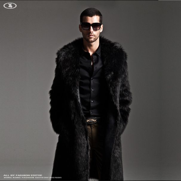 Men's Clothing Men's Fur Coat Long Suit Fur Jacket Fashionable Warm Fur Fur Windbreaker Spot_viptrois.com