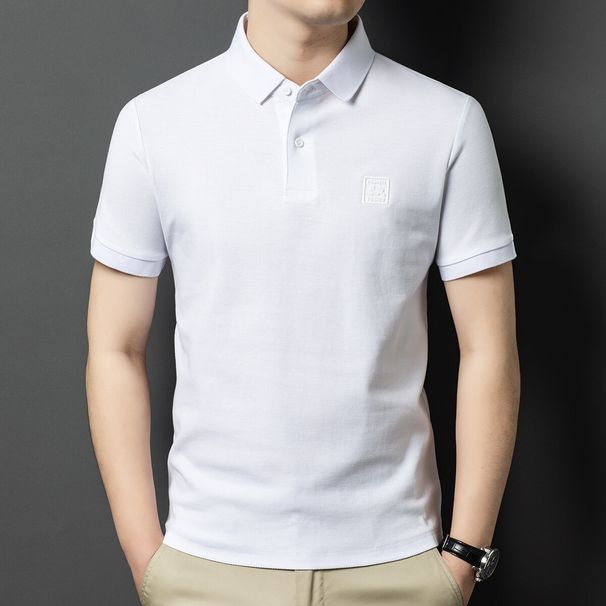Short T-Shirt Men's 2025 Summer New Loose Middle-Aged Collar Polo Shirt Half Sleeved Casual Top_viptrois.com