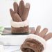 Women's Winter Warm Gloves Autumn and Winter Outdoor Cycling Driving Windproof Touch Screen Girls Cute De Velvet Plus Velvet_viptrois.com