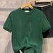 Men's Clothing Knitted Short Sleeved T Shirt Men's Summer Thin Ice Silk Half Sleeved Sweater Men's White Inner Wear Single Bottoming Top_viptrois.com