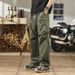 Paratrooper Cargo Men Straight Leg Summer Thin American Style Trendy Cool Sports Large Pocket Zipper Casual Long Pants_viptrois.com