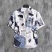 Men's Clothing Summer Short Sleeved Shirt Trendy Beach Vacation Casual Loose Shorts Travel Set_viptrois.com