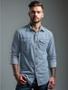 Men’s Clothing New Men's Shirts Large Size Hot Sale Casual Long Sleeve Tencel Denim Shirts Spring And Autumn_viptrois.com