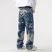 Men's Clothing Autumn New Checkerboard Loose Wide Leg Straight Casual Trousers_viptrois.com