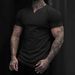 Men's Stretch V-Neck T-Shirt – Breathable Quick-Dry Workout & Casual Tee (Black/Gray/White/Navy/Green) – S-3XL_viptrois.com