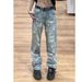 Harajuku Trendy Temperament Versatile Super Hot Ripped Jeans Men's Summer Narrow Version Straight Tube New Style No_viptrois.com