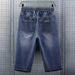 Elastic Waist 2025 Summer Thin Denim Shorts Men's Trendy Versatile Seven-Point Comfortable Breathable 7-Point Pants Men_viptrois.com
