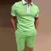 Men's Clothing New Men's Fashion Casual Suit 3d Digital Printing Zipper Short Sleeve Men's Shorts_viptrois.com