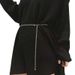 Dress with skirt sweater suit Superior vintage metal waist chain women's fine pearl embellished dress belt_viptrois.com
