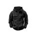 Men's Workwear Hoodie – Retro Zip-Up Fleece Jacket With Multiple Pockets (S-3XL, Winter)_viptrois.com