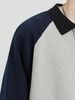 Men's Color-Block Zip Polo Shirt – Retro Long Sleeve Casual Top With Relaxed Fit (S-2XL, Light Grey)_viptrois.com