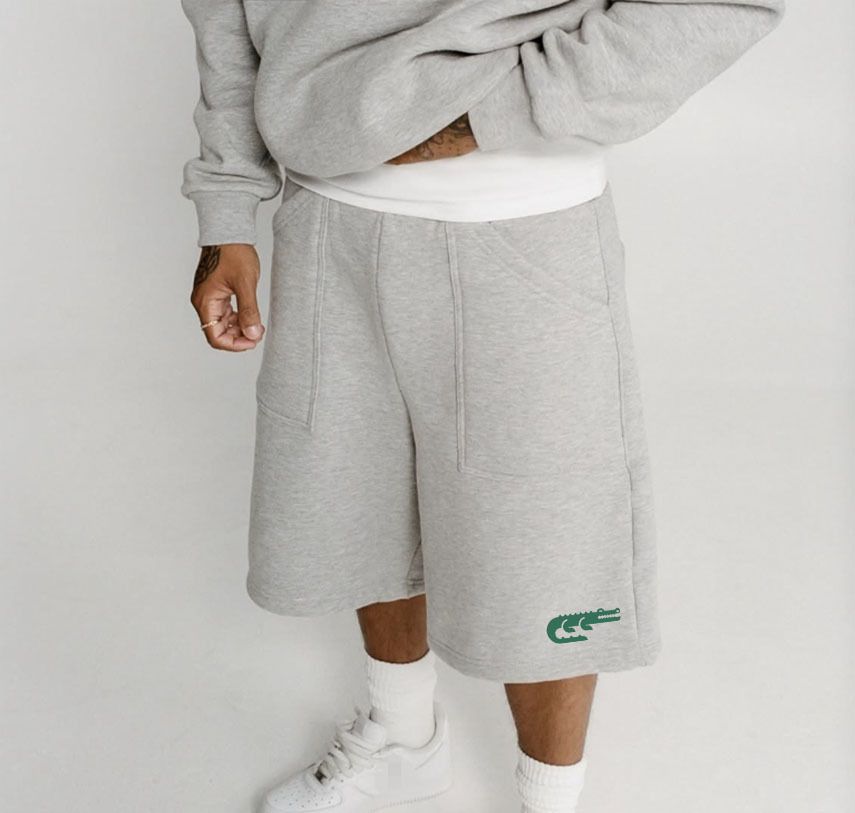 Men's Clothing Summer Men's Workwear Shorts Loose Straight Fashion Brand Crocodile Japanese Casual Shorts Five Point Pants One Piece Drop Shipping_viptrois.com