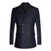 men's suit professional business casual suit foreign trade fashion double row dark blue black gray slim suit_viptrois.com