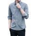 Men's Oxford Shirt – Slim Fit Long Sleeve Button-Down (M-5XL, Wrinkle-Resistant Cotton Blend, Inspired Casual Wear For College & Office)_viptrois.com