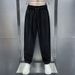 Men's Clothing Men's Summer Loose Harem Pants Solid Color Versatile Drawstring Sports Pants Youth Ice Silk Drape Casual Suit Pants_viptrois.com