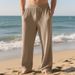 Men's Relaxed-Fit Textured Jogger Pants – Wrinkle-Free Polyester With Ribbed Detailing (S-3XL, 8 Urban Neutral Colors)_viptrois.com