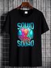Squid Squad Sea Animal Ocean Lover Octopus Friends Baseball Cap Snapback Caps Knitted Hat Stretched Casual Graphic Comfortable Fashion Streetwear_viptrois.com