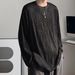 Men's Clothing Neck Long Sleeved T Shirt Men's Spring And Autumn New Trend Ins Top Clothes Chic Lazy Style Bottoming Shirt_viptrois.com