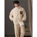 New Warm Coral Velvet Couple's Set Pajamas Winter Size Plus Velvet Thickened Set Home Furnishings_viptrois.com