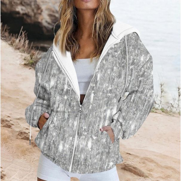 Men's Clothing Trendy 3D Printed Hooded Zip-Up Sweatshirt For Women – Stylish Fall Fashion With Graffiti Design, Long Sleeve Comfort Fit_viptrois.com